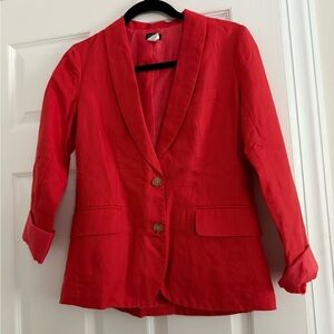 JCrew Coral Red Blazer